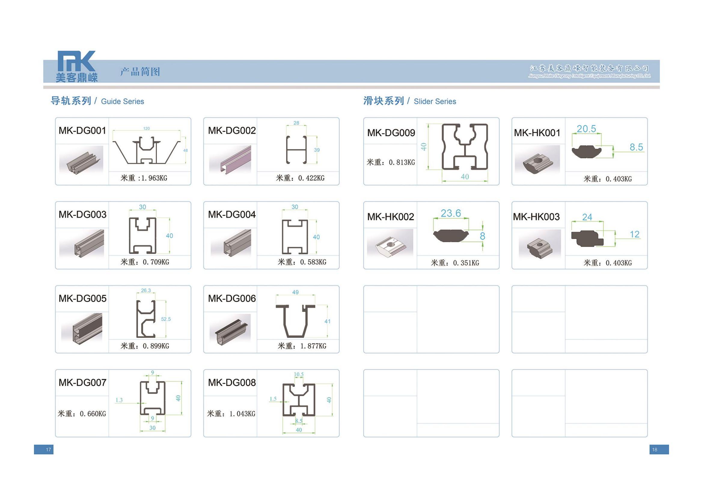 導(dǎo)軌，夾具，邊壓塊系列(圖1)